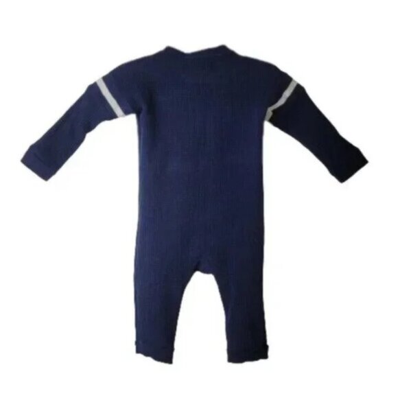 Ralph Lauren Waffle Thermal Romper Long Sleeve Size 9M - Picture 3 of 8